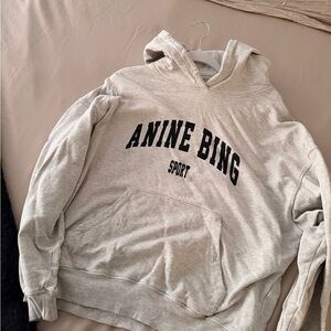 Anine Bing Sport Light Gray Hoodie